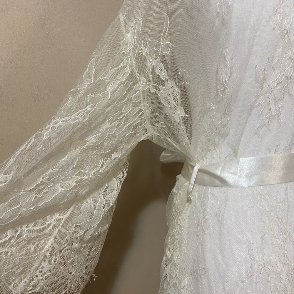 RS Love NWT women’s lace kimono robe babydoll lingerie size medium - Picture 4 of 8